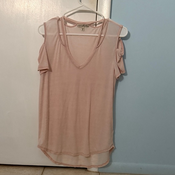 Maurices Light Pink Cold Shoulder Blouse - Picture 1 of 1